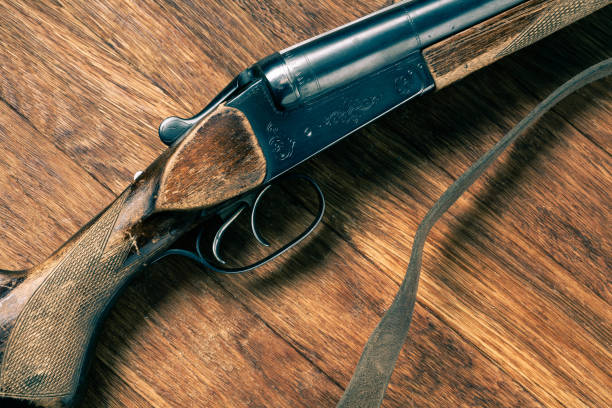 istock Antique 16 gauge break-action smooth-bored shotgun. 1454529379