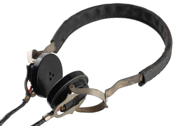 istock Old retro vintage headphones 1454529435