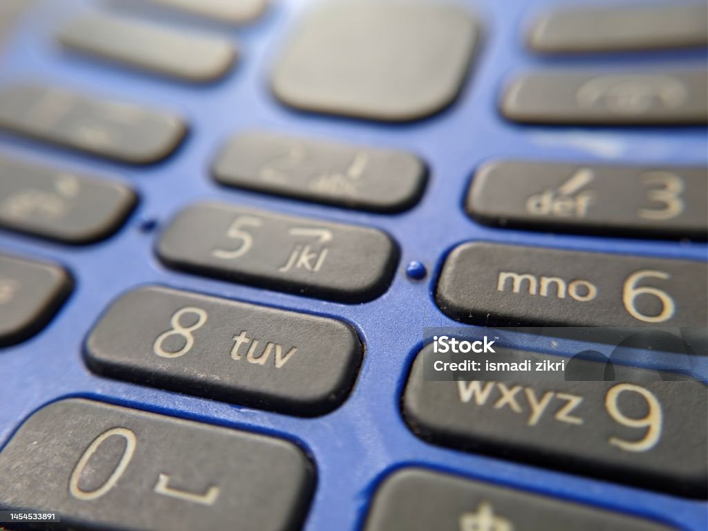 Blue nokia keypad phone Black Color Stock Photo