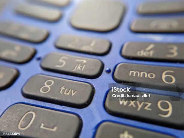 Blue Nokia Keypad Phone Stock Photo - Download Image Now - Black Color, Blue, Close-up