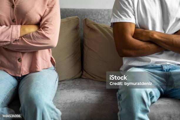 Couple Having A Disagreement At Home Stock Photo - Download Image Now - Couple - Relationship, Arguing, Fighting