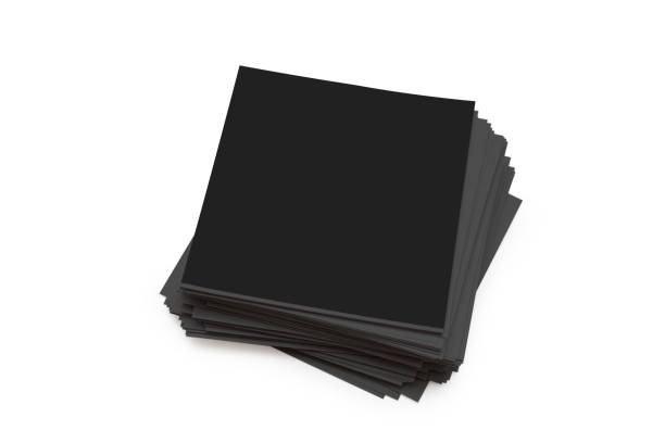 istock Graphite gray abstract textured stepped geometric background, shadows in luxury business style for design, top view, square. 1454534090