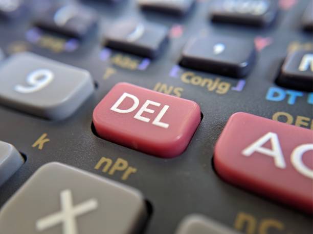 istock Close-up of calculator keypad 1454534238