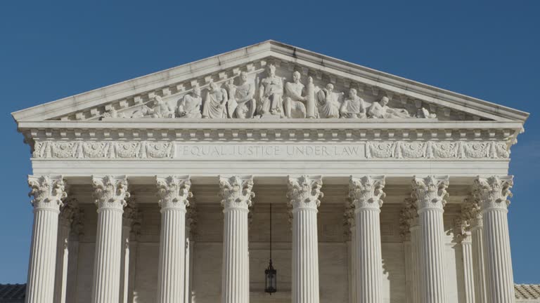 Detail Of US Supreme Court Building In Washington DC, U.S.A.