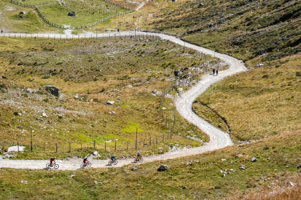 istock Cyclists riding in the mountains 1454541664