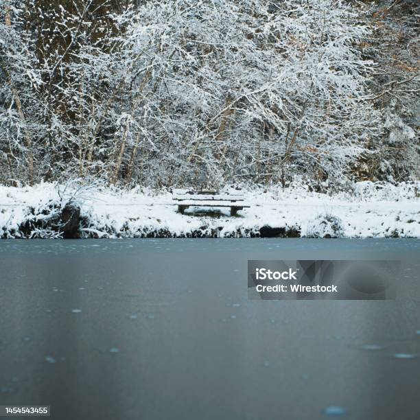 Winter Is Here With Snow Stock Photo - Download Image Now - Bavaria, Blue, Close-up