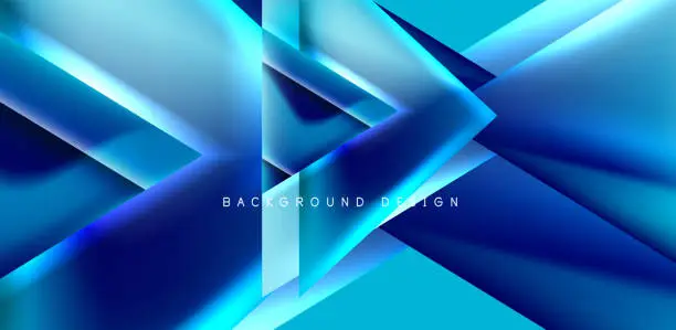 Vector illustration of Abstract bakground with overlapping triangles and fluid gradients for covers, templates, flyers, placards, brochures, banners