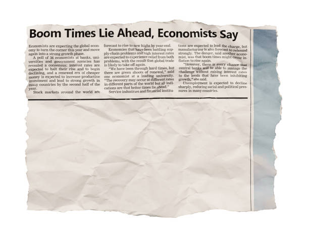 istock Optimistic news article about economic recovery being just around the corner, with blank space for your copy 1454548741