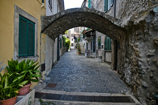 The old town of Anguillara Sabazia in Lazio, Italy