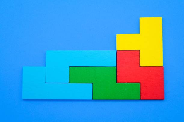 istock Colored puzzles are arranged in the correct order. the concept of order or rule 1454550621