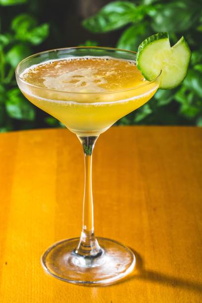 istock Vertical closeup of a cocktail margarita on a table 1454551816