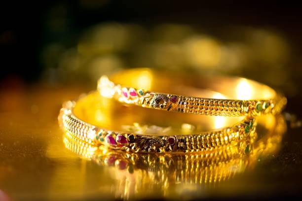 istock Gold luxury polished jewelry 1454552972