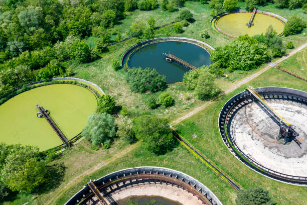 istock Sewage Farm Aerial View 1454567181