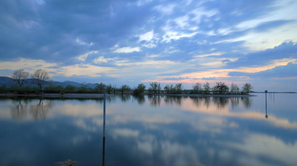 istock Long time exposure of Lake Constance at sunset 1454573014