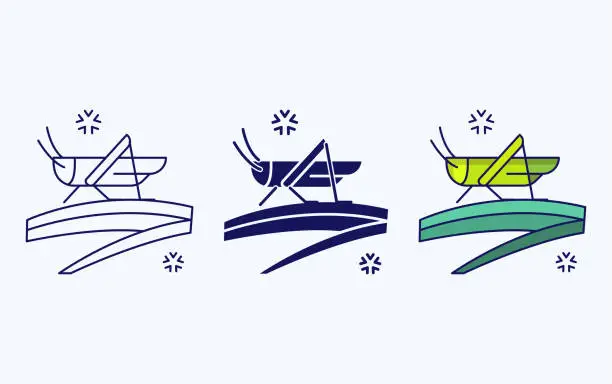 Vector illustration of Grasshopper vector illustration icon