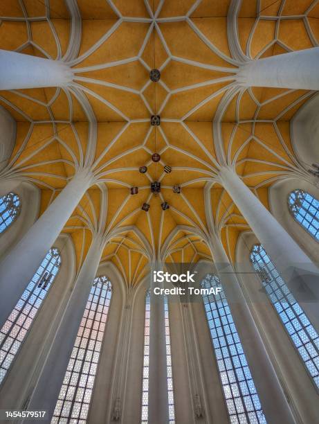 Gothic Ceiling Stock Photo - Download Image Now - Architectural Column, Architectural Dome, Architecture