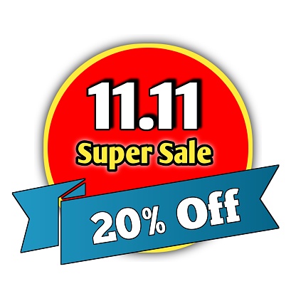 11.11 Shopping day Poster or banner . 11 november super sales banner template design for social media and website.