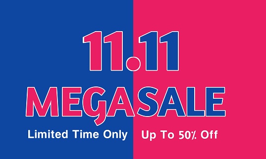 Sale banner template design, Mega sale special offer. Illustration for promotion marketing, web and print design. End of season discount.