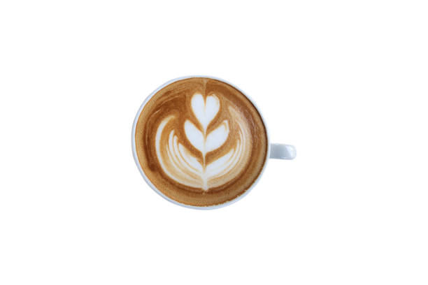 istock A cup of latte art coffee with tulip design isolate on white background with clipping path 1454584751