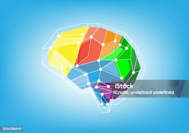 Brain Abstract Geometry Abstract Geometric Brain Polygon Networking Background Stock ...