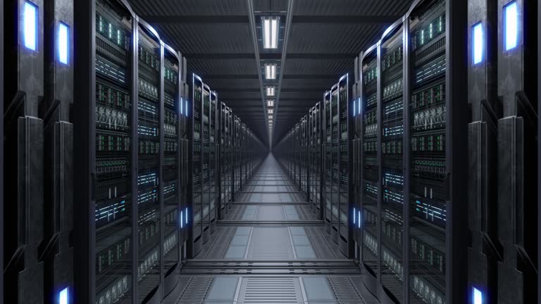 Network and data servers in the Big Data Center.