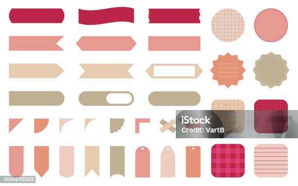 Label Scotch Sticker Flag Washi Tape Cute Flat Set Stock Illustration -  Download Image Now - Scrapbook, Corner, Photo Album - iStock
