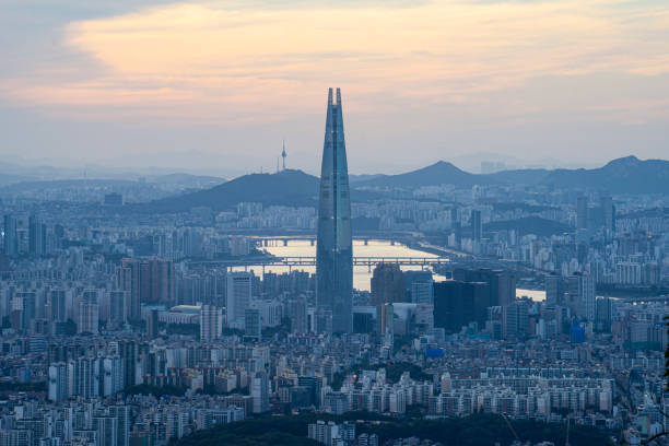 istock Apartment Landscape in Seoul, Korea 1454591579