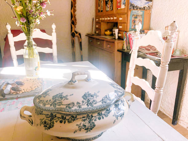 istock Blue Flower Pattern French Soup Tureen 1454591853