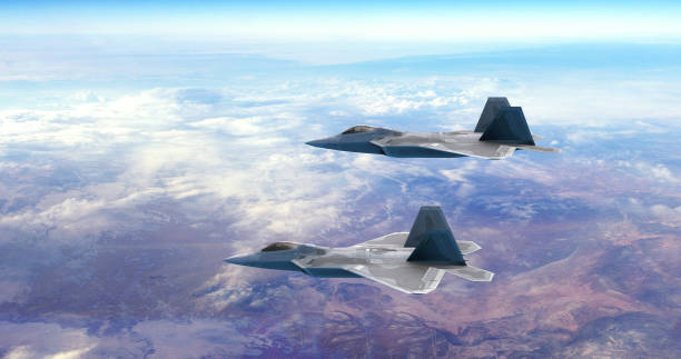 istock Fighter Jets Flying Together High Above The Clouds. Ready For Air Attack. 1454593068