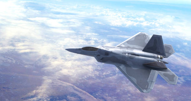 istock Advanced Fighter Jet Flying Above The Clouds. Ready To War. 1454593084