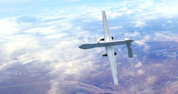 istock New Generation Unmanned Combat Aerial Vehicle Flying Over The Clouds. 1454593253