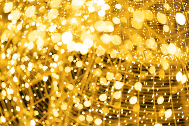 istock Abstract bokeh blurry background for lighting festive celebration concept. illumination 1454605068