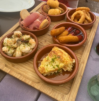 This is a Spanish tapas board.