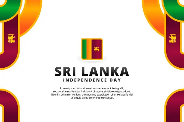 Vector illustration of Sri Lanka Independence Day Design Background For International Moment