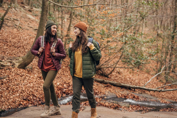 istock Women friends exploring nature 1454623504