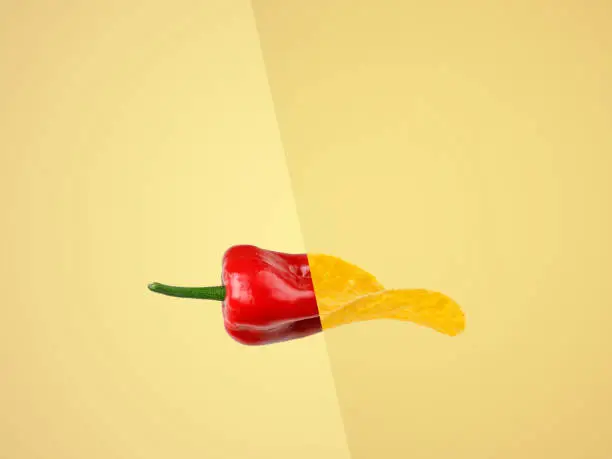 Red chilli flavour potato chips marketing idea.