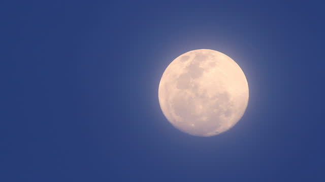 Full Moon On Blue Sky