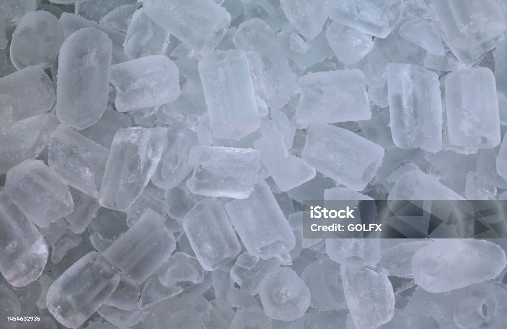 Ice Rining View Ice Cubes Background Top View Stock Photo - Download Image Now ...