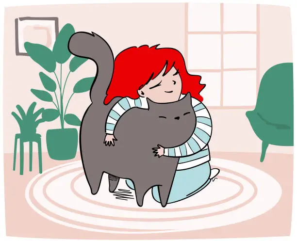 Vector illustration of Kitty Love