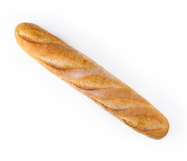 istock Baguette long french bread isolated on white 1454635825