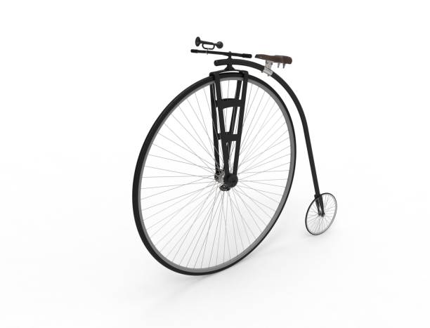 istock 3D rendering of a vintage velocipede isolated on white background 1454643356