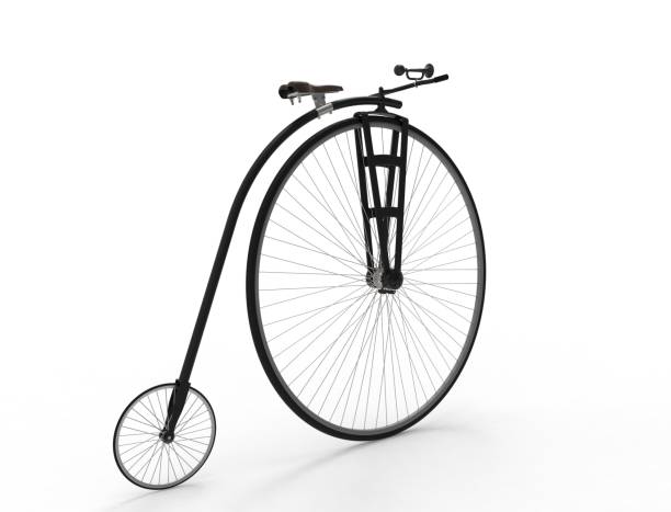 istock 3D rendering of a vintage velocipede isolated on white background 1454643527