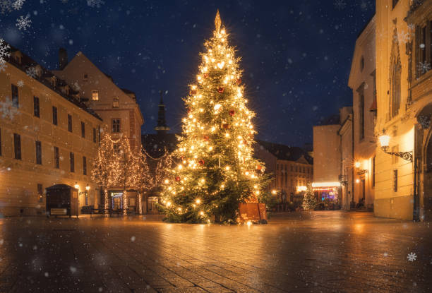 istock Christmas main square in Bratislava 1454649715
