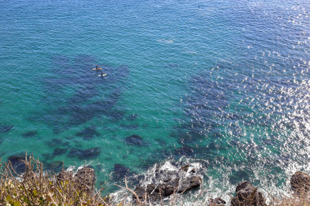 Point Dume on the coast of Malibu, California stock photo