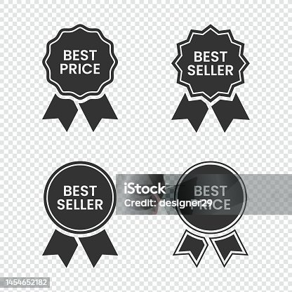 istock Best Seller and Best Price Badge Set Vector Design. 1454652182