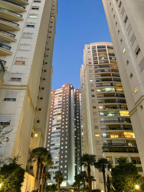Late afternoon apartment buildings in Sao Paulo, Brazil.