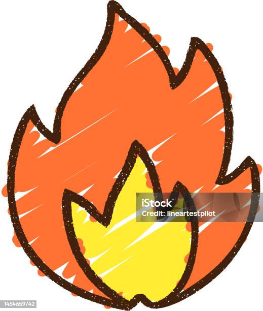 Vetores de Desenho De Conjunto Fogo De Chama e mais imagens de Chama - Chama, Esboço, Ilustração e Pintura - iStock