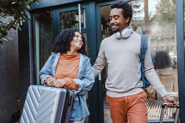 istock Happy African American tourists 1454663048