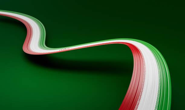 istock Kuwait flag wavy abstract background. 3d illustration 1454669051