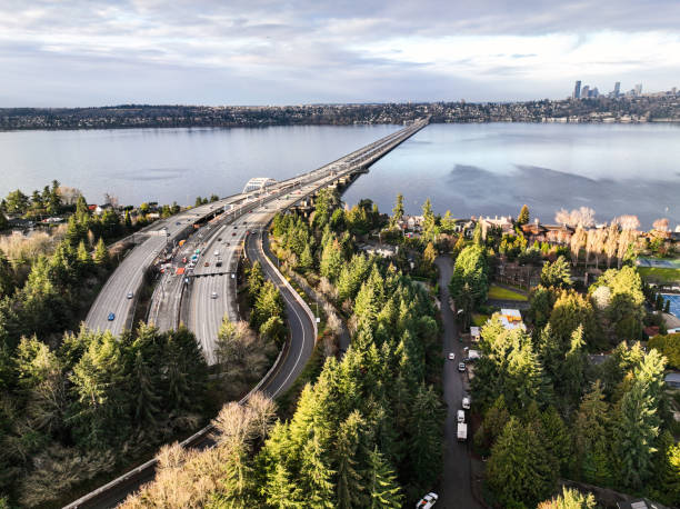 istock Aerial View of Bridge with Park 1454675729